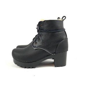No.6 Store Lander Lace Up Shearling Platform Clog Boots